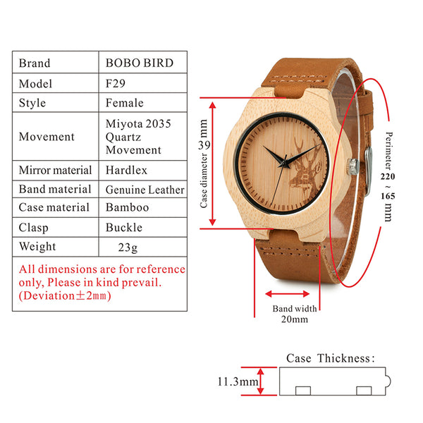 wooden bamboo watch notice