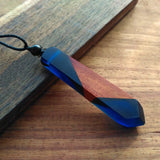 Wood resin necklace 