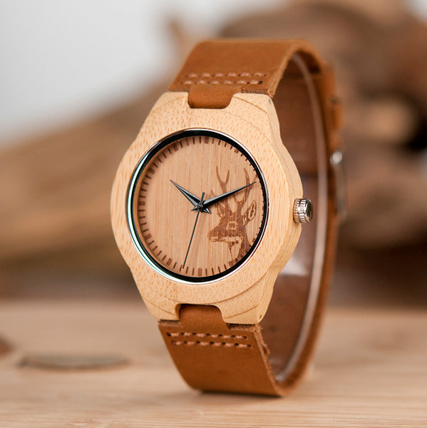 wooden bamboo watch